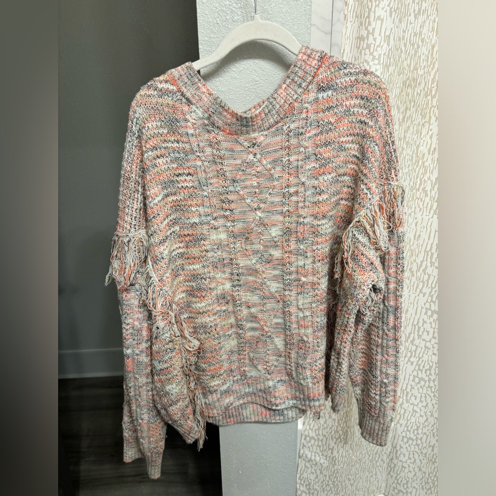 Multicolor Fringe Detail Sweater